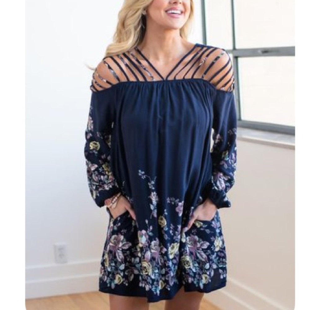 Strappy Shoulder Dress NWT